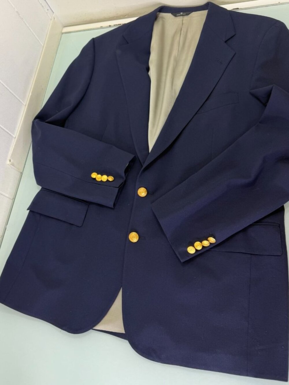 Vintage Polo University Ralph Lauren Blazer 45R Gold Royal Marines Buttons USA